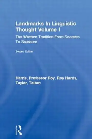 Cover of Landmarks in Linguistic Thought