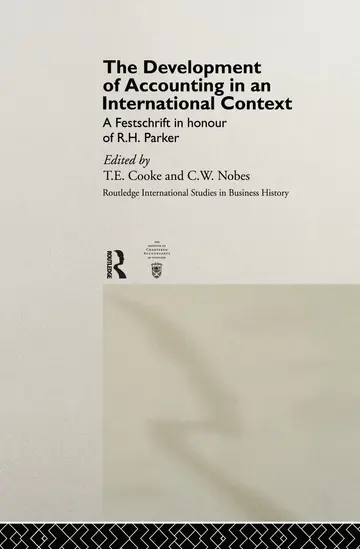 Cover of The Development of Accounting in an International Context