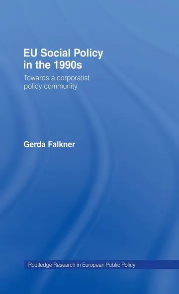 Cover of Eu Social Policy in the 1990's
