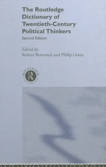 Cover of The Routledge Dictionary of Twentieth-Century Political Thinkers