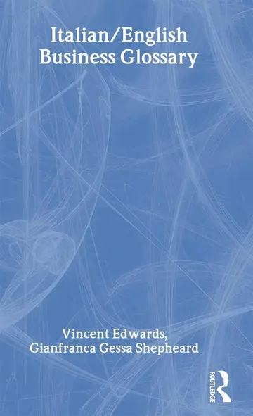 Cover of Italian/English Business Glossary