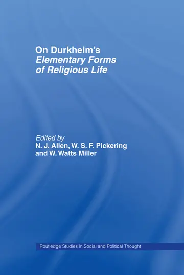 Cover of On Durkheim's Elementary Forms of Religious Life