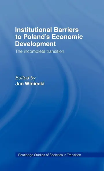 Cover of Institutional Barriers to Poland's Economic Development