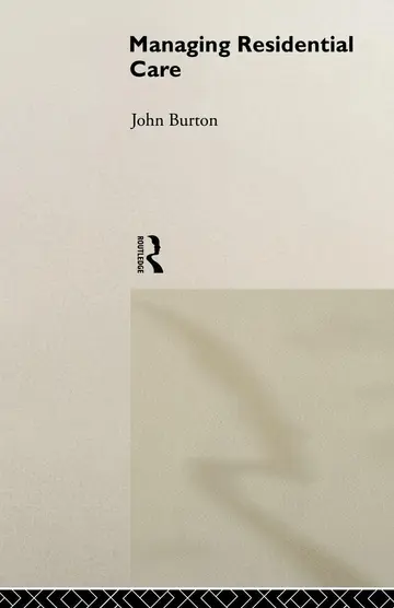 Cover of Managing Residential Care