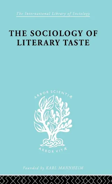 Cover of Sociology of Literary Taste