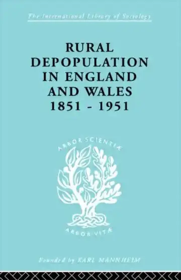 Cover of Rural Depopulation in England and Wales, 1851-1951