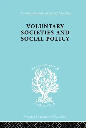 Cover of Voluntary Societies and Social Policy