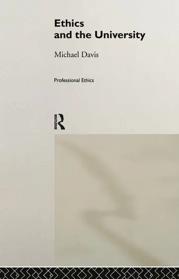 Cover of Ethics and the University