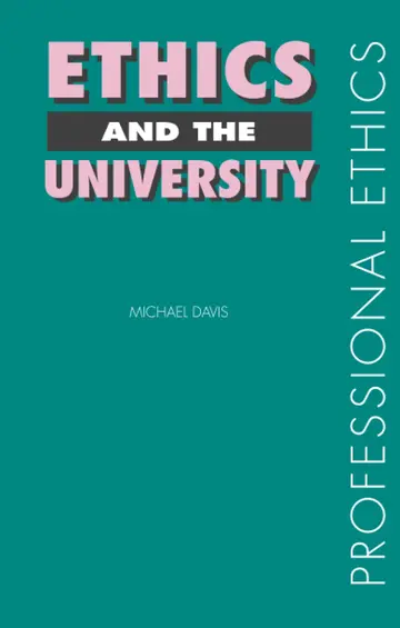 Cover of Ethics and the University