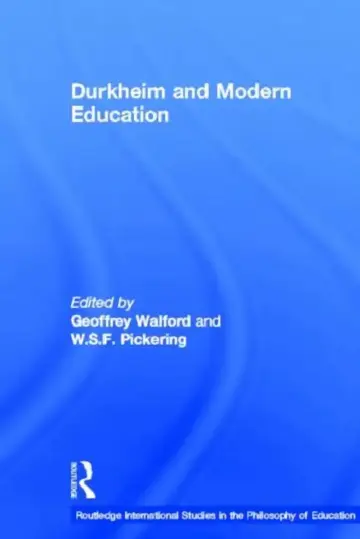 Cover of Durkheim and Modern Education