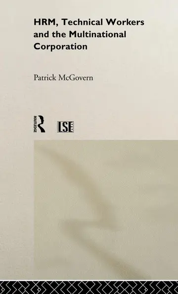 Cover of Hrm, Technical Workers and the Multinational Corporation