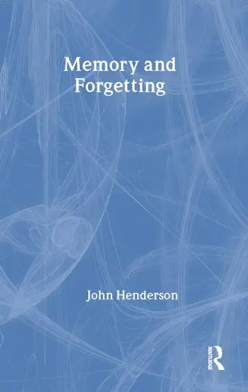 Cover of Memory and Forgetting
