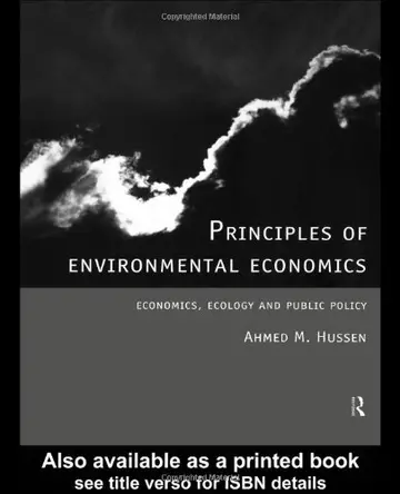 Cover of Principles of Environmental Economics