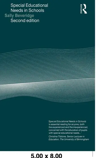 Cover of Special Educational Needs in Schools