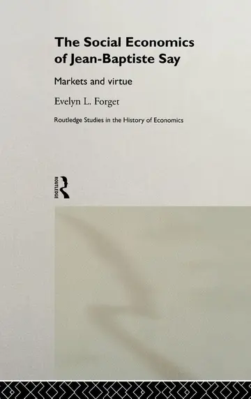 Cover of Social Economics of Jean-Baptiste Say