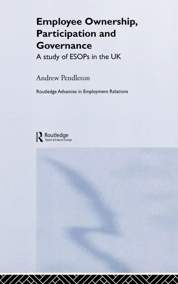 Cover of Employee Ownership, Participation and Governance