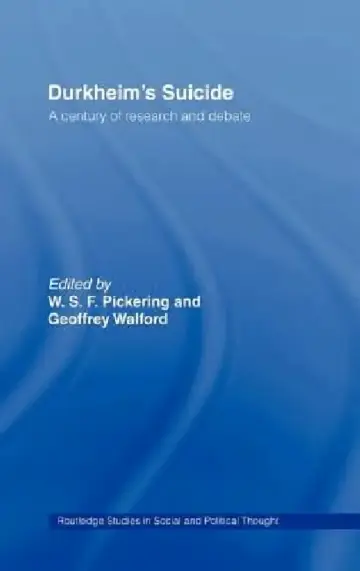 Cover of Durkheim's Suicide