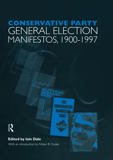 Cover of Conservative Party General Election Manifestos 1900-1997