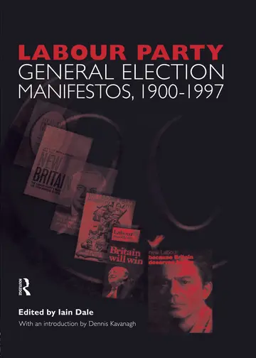 Cover of British Political Party Manifestos, 1900-1997