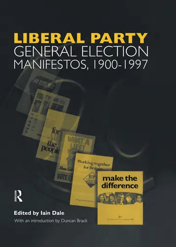 Cover of British Political Party Manifestos, 1900-1997