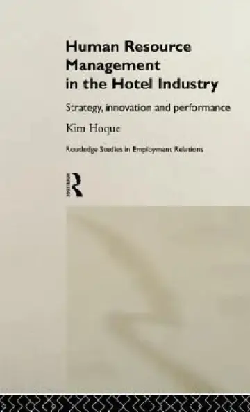 Cover of Human Resource Management in the Hotel Industry