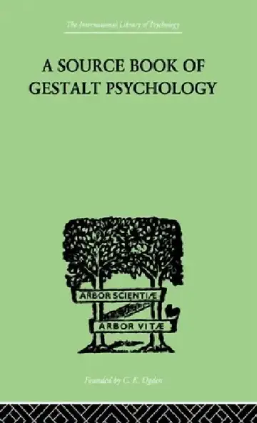 Cover of A Source Book Of Gestalt Psychology