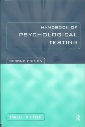 Cover of Handbook of Psychological Testing