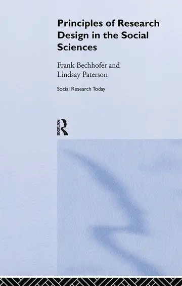 Cover of Principles of Research Design in the Social Sciences