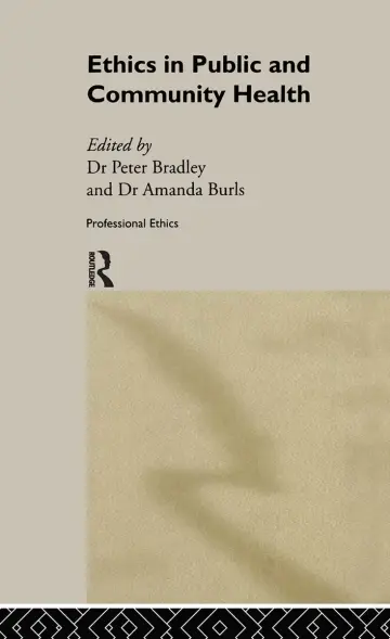 Cover of Ethics in Public and Community Health
