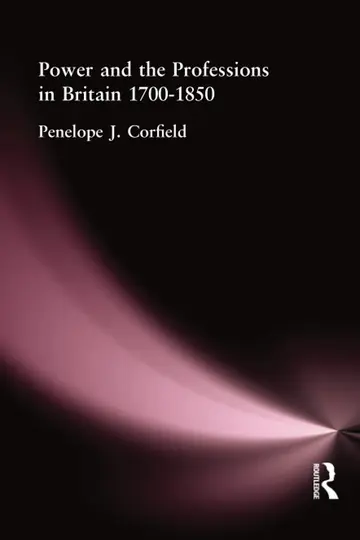 Cover of Power and the Professions in Britain, 1700-1850