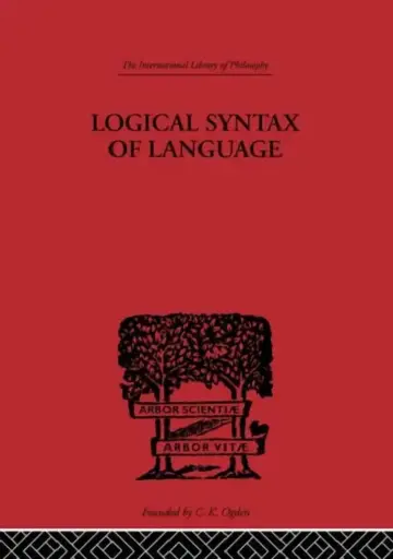 Cover of Logical Syntax of Language
