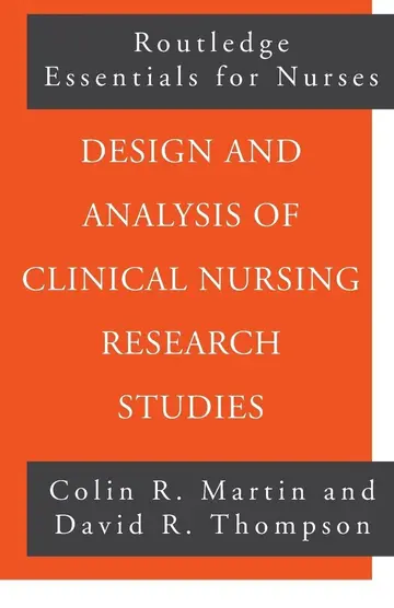 Cover of Design and Analysis of Clinical Nursing Research Studies