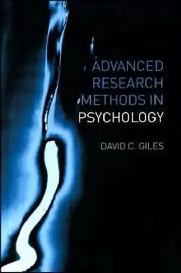 Cover of Advanced Research Methods in Psychology