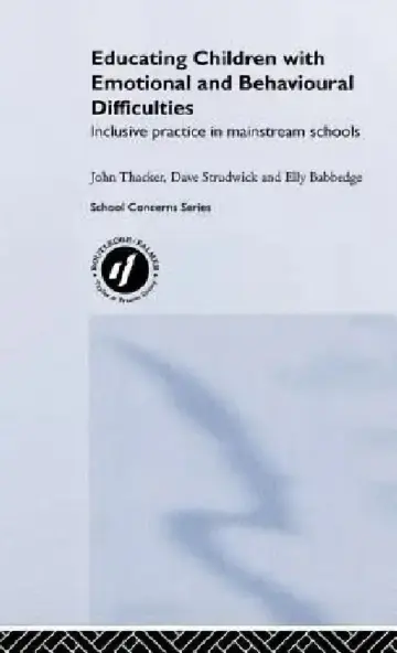 Cover of Educating Children with Emotional and Behavioural Difficulties
