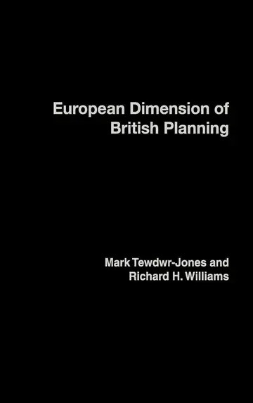 Cover of The European Dimension of British Planning