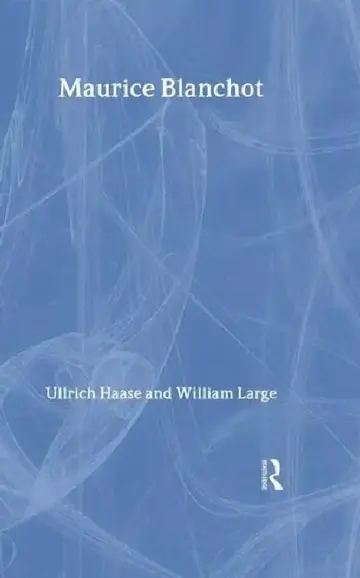 Cover of Maurice Blanchot