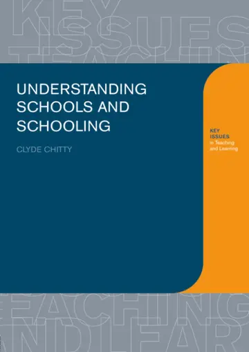 Cover of Understanding Schools and Schooling