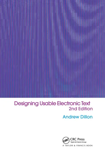 Cover of Designing Usable Electronic Text