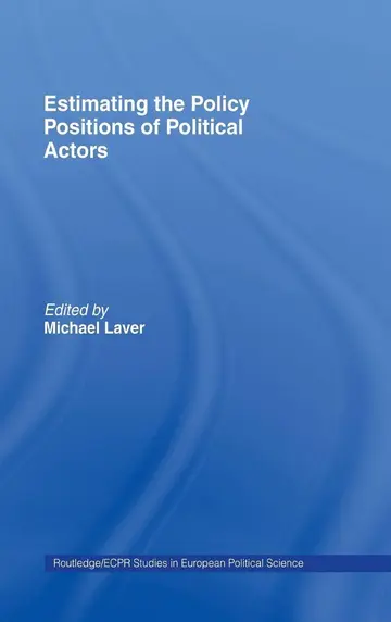 Cover of Estimating the Policy Position of Political Actors