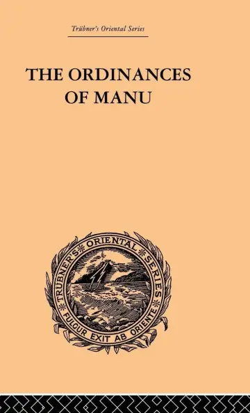 Cover of The Ordinances of Manu