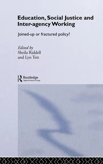 Cover of Education, Social Justice and Inter-Agency Working