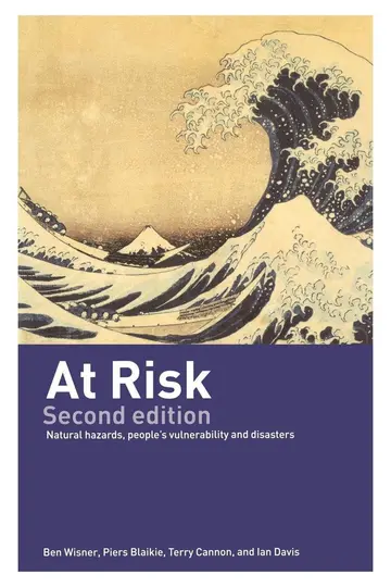 Cover of At Risk Natural Hazards Peoples Vulnerability and Disasters 2Ed