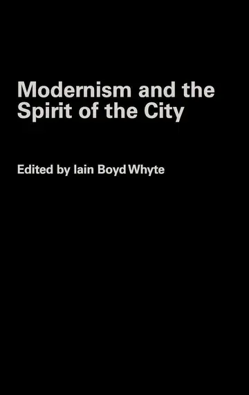 Cover of Modernism and the Spirit of the City