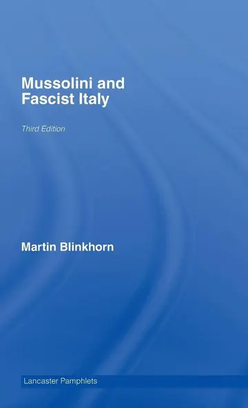 Cover of Mussolini and Fascist Italy