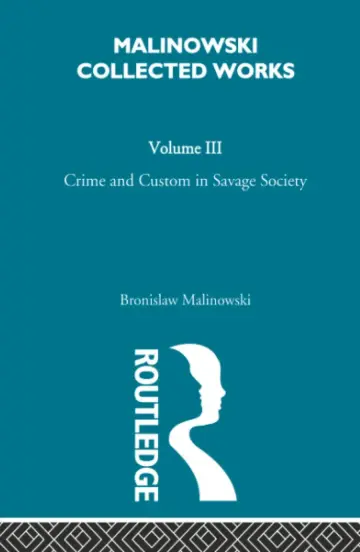 Cover of Crime and Custom in Savage Society