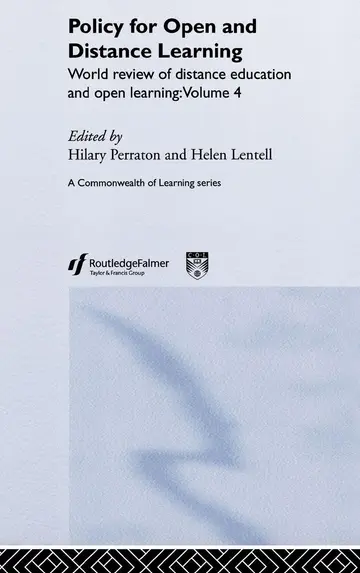 Cover of Policy for Open and Distance Learning