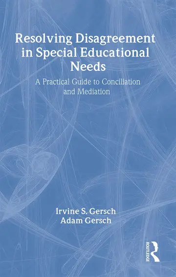 Cover of Resolving Disagreement in Special Educational Needs