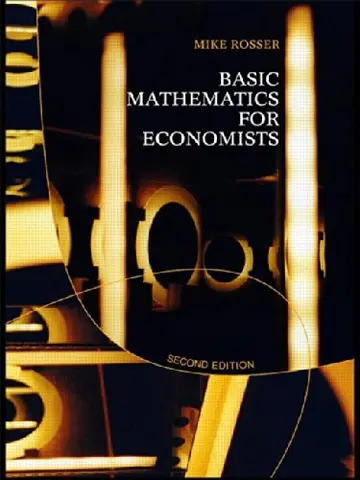 Cover of Basic Mathematics for Economists