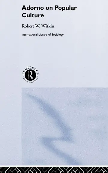 Cover of Adorno on Popular Culture