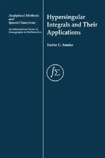 Cover of Hypersingular Integrals and Their Applications